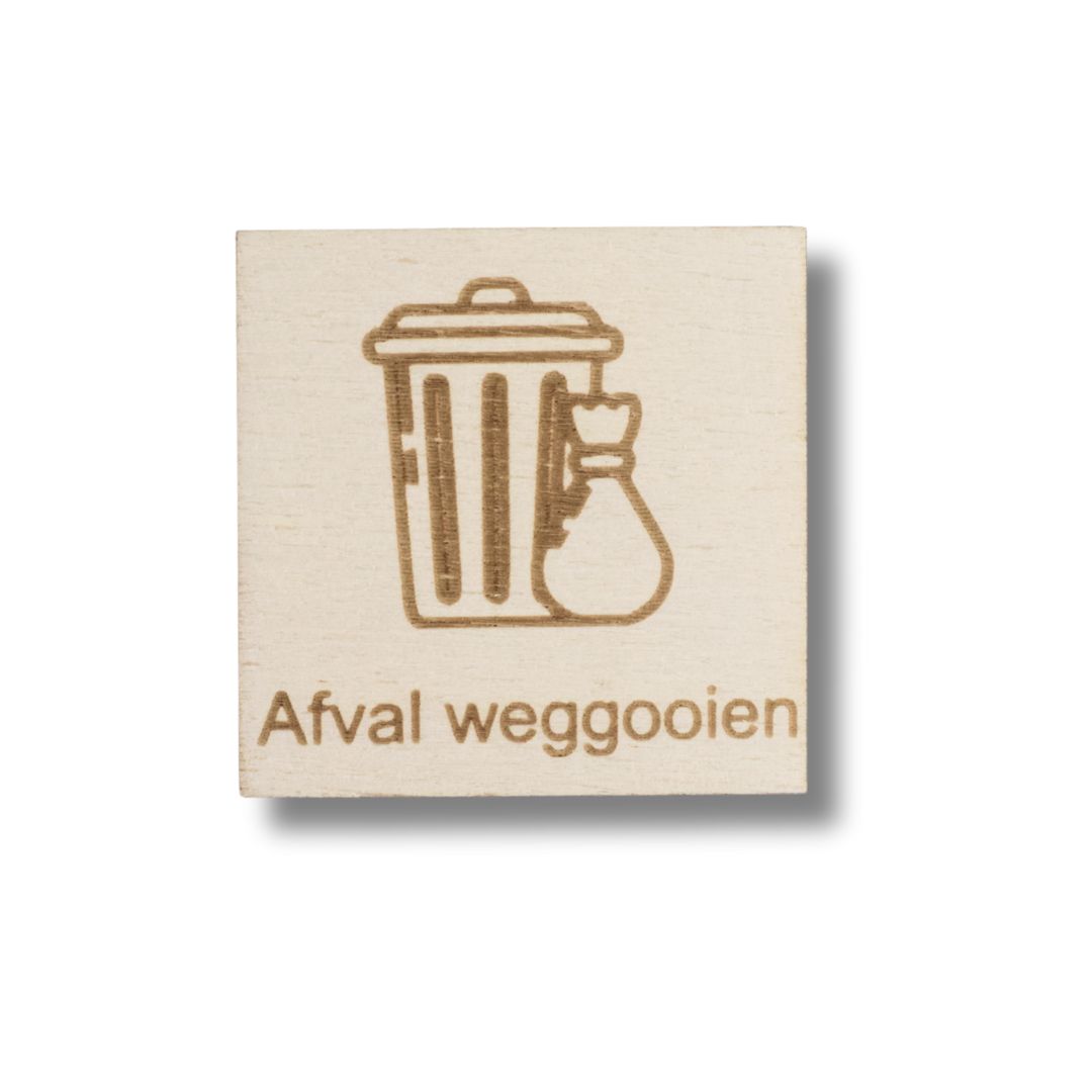 Pictogram afval weggooien