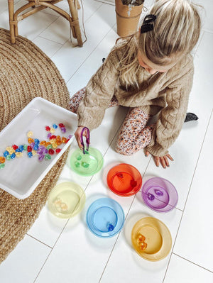 Gekleurde vissen 60 stuks - yourlittlefamily-nl - De gekleurde vissen per bakje gesorteerd. Kleur en vorm