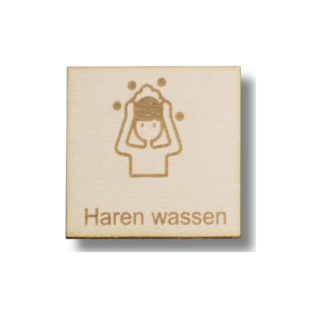 Pictogram haren wassen