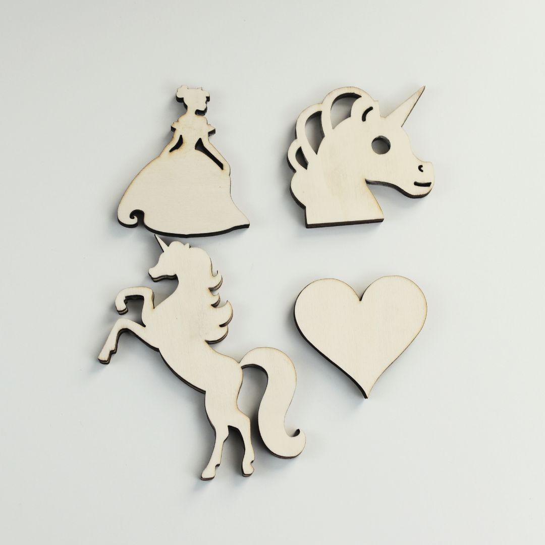 Houten Unicorn figuren