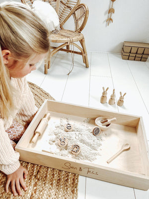 Houten paas stempels - yourlittlefamily-nl - Kinetisch zand en vier paasstempels 