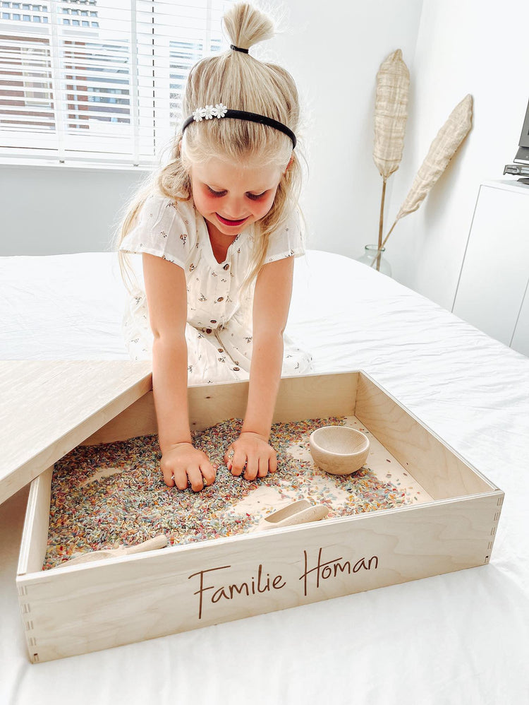 Houten speelbak met deksel - yourlittlefamily-nl - 