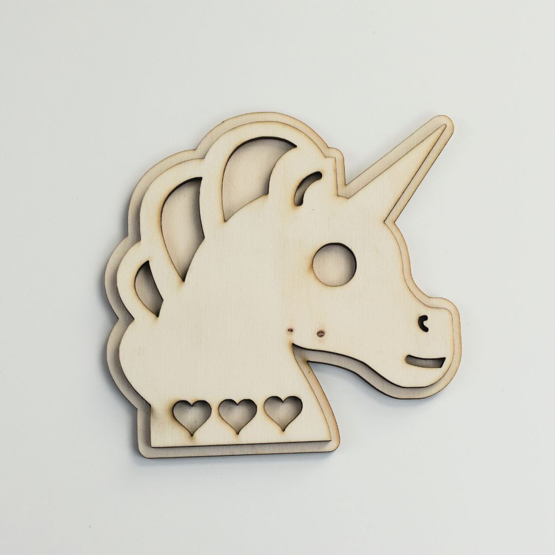 Houten vulvorm Unicorn