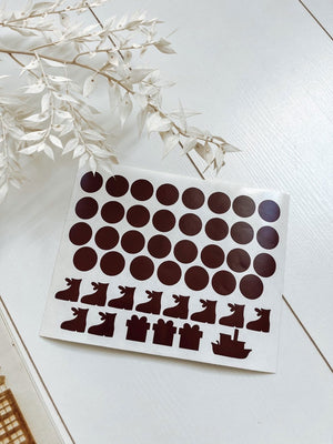 Sinterklaas houten aftelkalender + stickervel - yourlittlefamily-nl - 