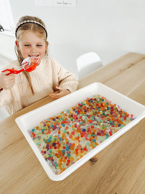 Speelbak + waterparels + grijper - yourlittlefamily-nl - 